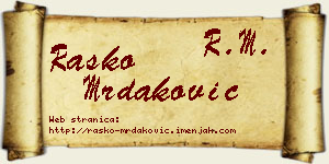 Raško Mrdaković vizit kartica